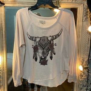 Denim and supply by ralph lauren cow skull sweater